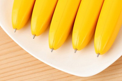 創意文具香蕉造型圓珠筆卡通玩具香蕉筆原子筆廣告筆